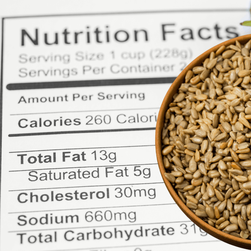 Nutritional benefits of sunflower kernels – rich in protein, vitamin E, and minerals.