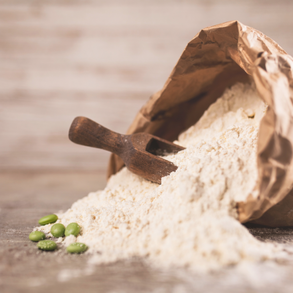 Faba bean flour specification and lot control for repeatable production performance